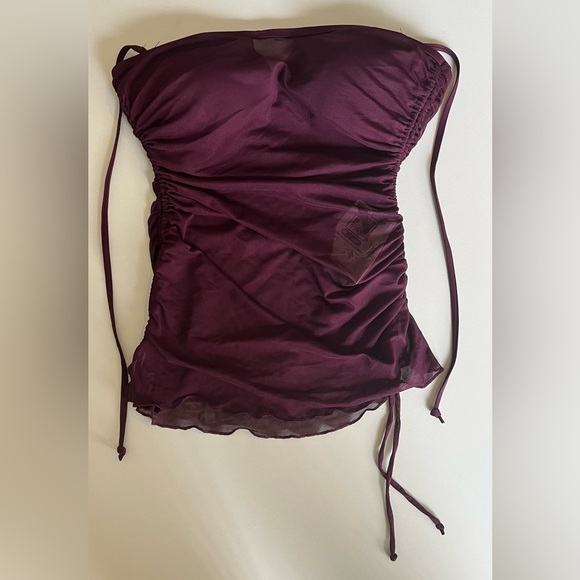 NWT Becca by Rebecca Virtue Muse Bandeau Tankini in Aubergine Size Large - Picture 8 of 11